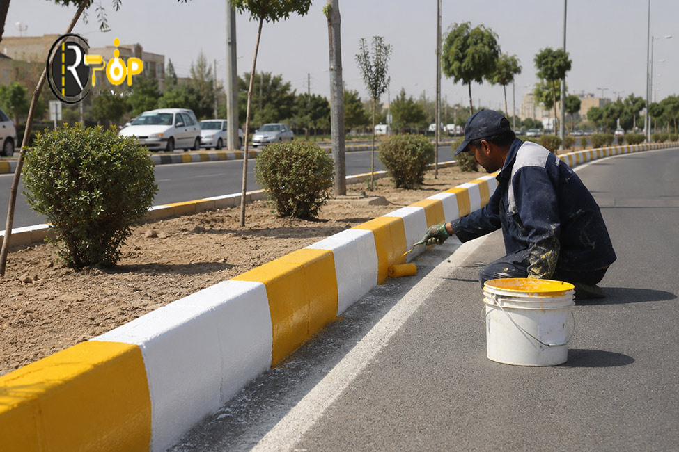 رنگ جداول خیابانی